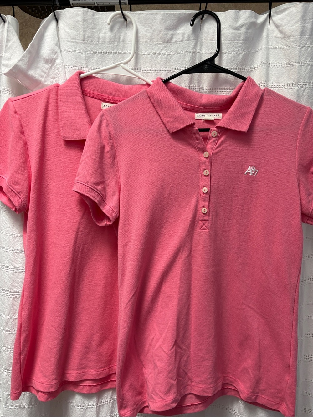 Aeropostale Pink Short Sleeve Polo Tee - Twin Pack Look